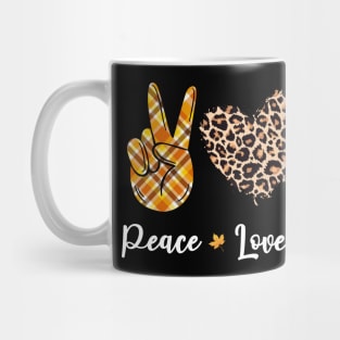 Thanksgiving: Peace Love  Turkey Mug